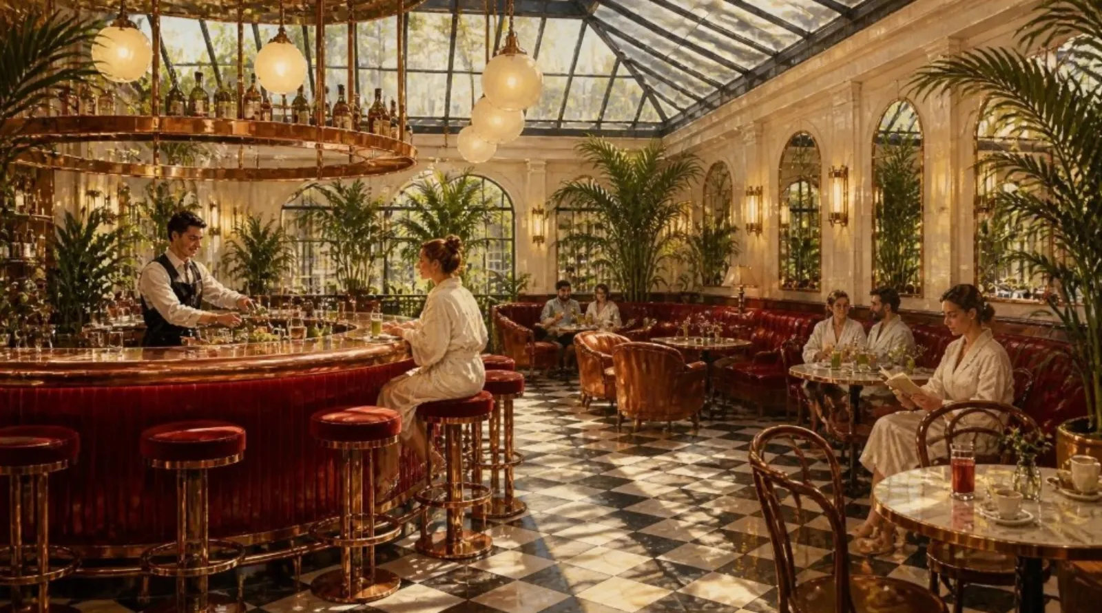 Le Salon sous la verrière, en journée